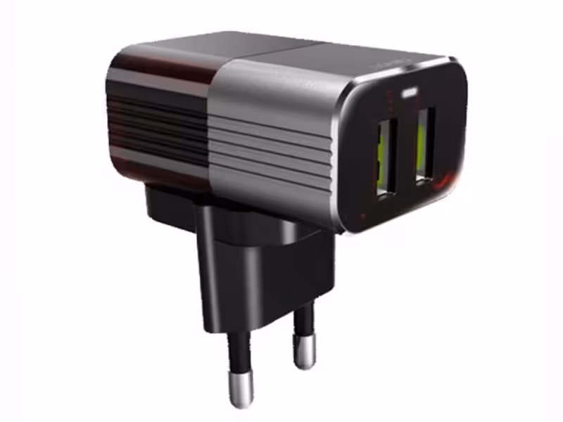شارژر دیواری دو پورت الدنیو LDNIO Adaptive Travel Charger A2206