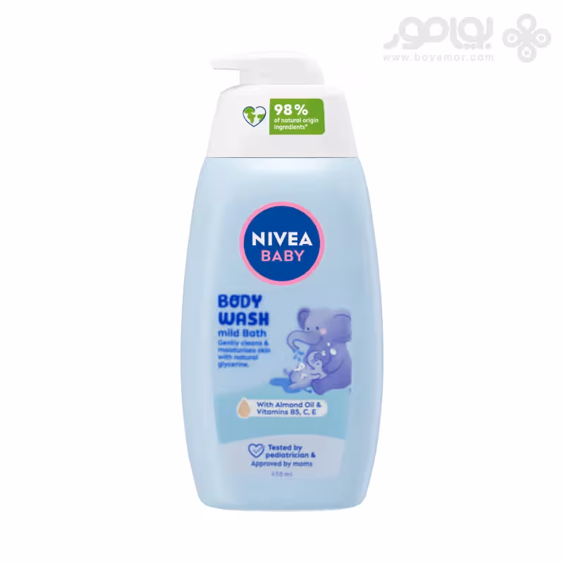 شامپو بدن کودک نیوا مدل MILD BATH حاوی روغن بادام حجم 450 میل