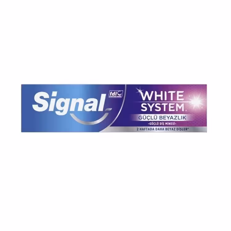 خمیر دندان سفید کننده سیگنال سری White System مدل Guclu Beyazlik حجم 75 میل