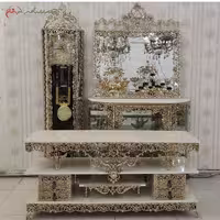 سرویس سه پارچه تمام برنزی طرح گل سرخ