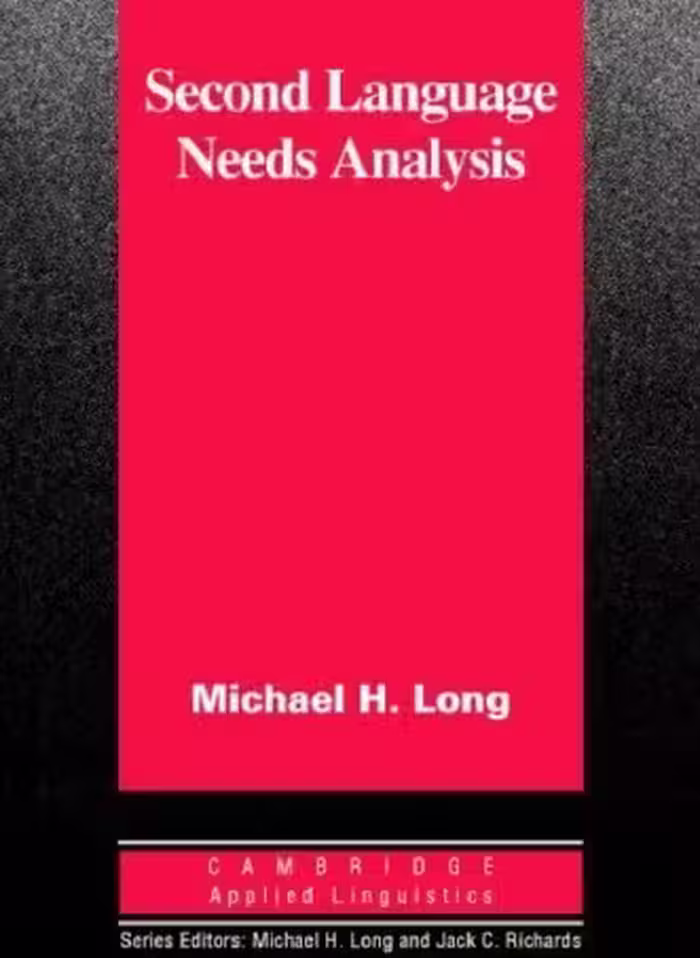 کتاب Second Language Needs Analysis (Cambridge Applied Linguistics)