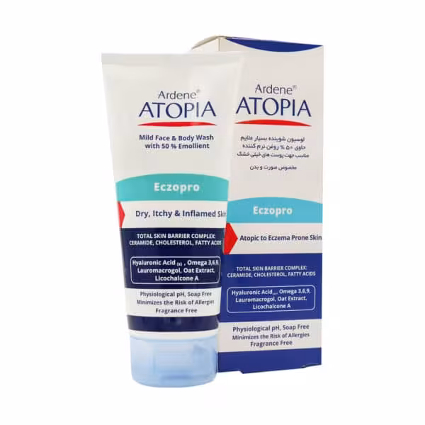 لوسیون شوینده بسیار ملایم اکزوپرو صورت و بدن آتوپیا 200g