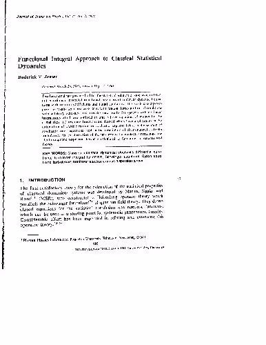 خرید و دانلود نسخه کامل کتاب Functional integral in statistic mechanics
