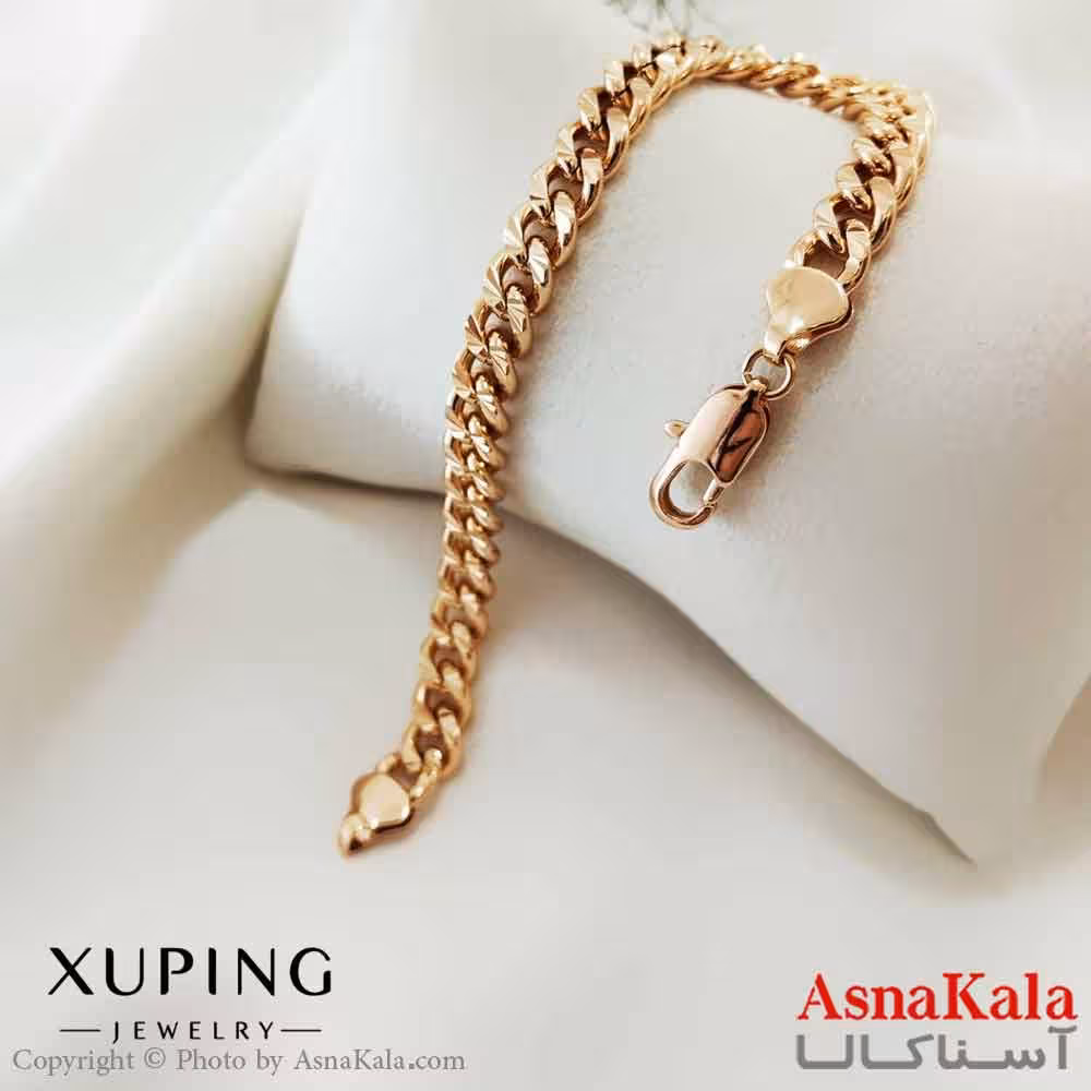 دستبند زنانه ترند برند ژوپینگ Xuping مدل کارتیر درشت کد DSB18678W
