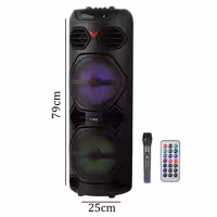 اسپیکر چمدانی بی سیم قابل حمل GY-8823G همراه میکروفون ریموت کنترل