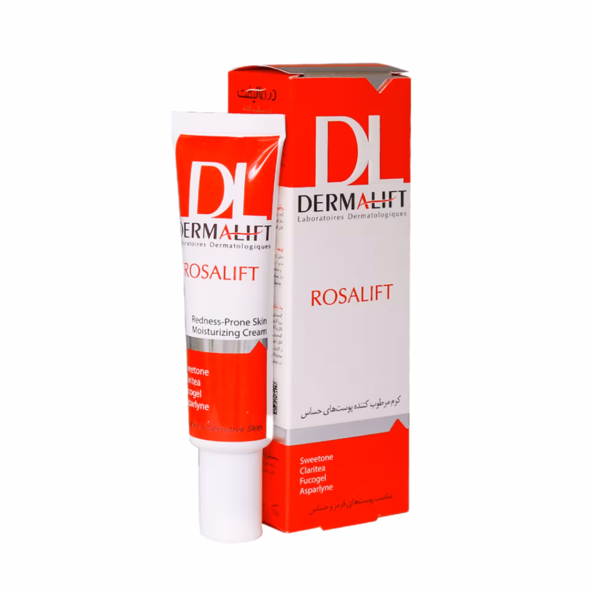 کرم مرطوب کننده و ضد قرمزی مناسب پوست های حساس و قرمز رزالیفت30 میل درمالیفت