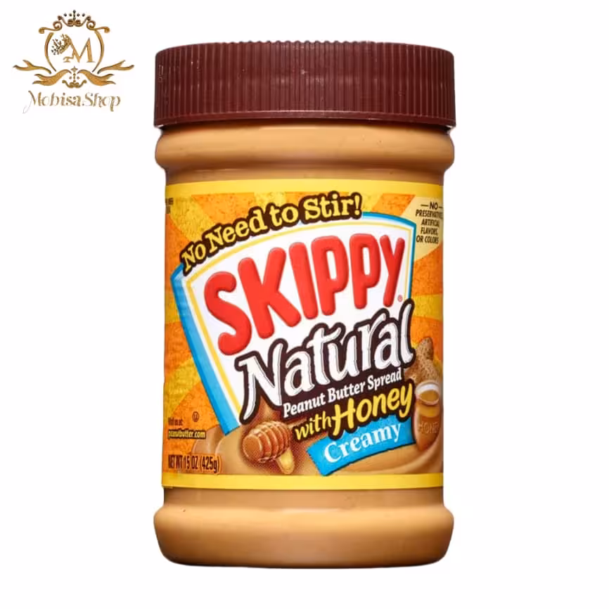 کره بادام زمینی اسکیپی ناچرال کرمی با عسل 425 گرم