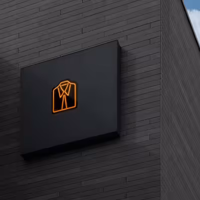 چراغ دیواری نئون دیزاین طرح Men-Clothes-BL_ORG