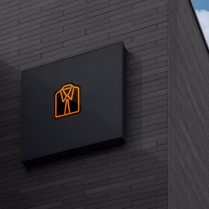 چراغ دیواری نئون دیزاین طرح Men-Clothes-BL_ORG