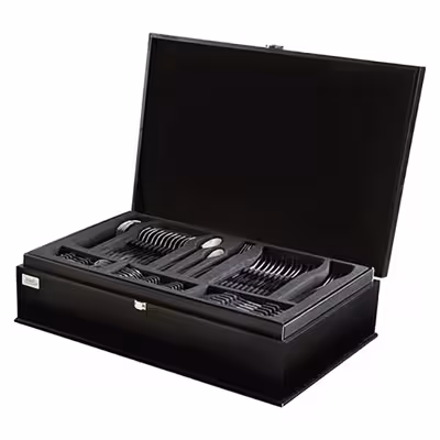 سرویس قاشق و چنگال 86 پارچه ناب استیل مدل فلورانس ساده