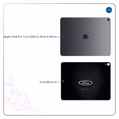 برچسب پوششی ماهوت مدل Ford Motor مناسب برای تبلت اپل iPad Pro 12.9 (GEN 3) 2018 A1895