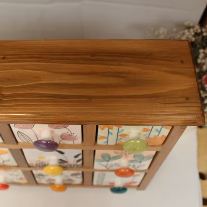 جای ادویه 12 پارچه مدل چوبی و سرامیکی