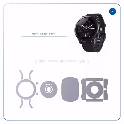 برچسب ماهوت طرح Matte Silver مناسب برای ساعت هوشمند شیایومی Amazfit Stratos