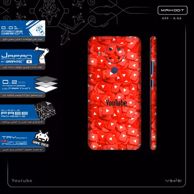 برچسب پوششی ماهوت مدل Youtube-FullSkin مناسب برای گوشی موبایل نوکیا 5.4