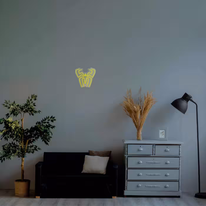 چراغ دیواری نئون دیزاین طرح Spider-GL_YL