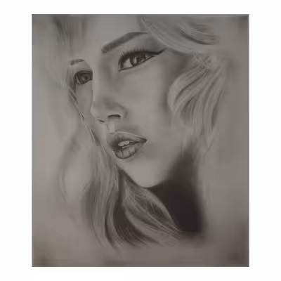 نقاشی سیاه قلم طرح چهره