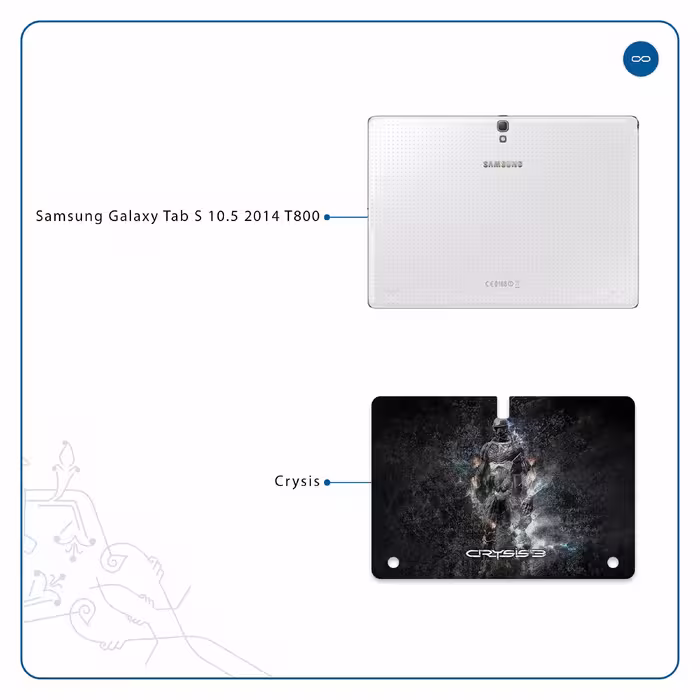 برچسب پوششی ماهوت مدل Crysis مناسب برای تبلت سامسونگ Galaxy Tab S 10.5 2014 T800