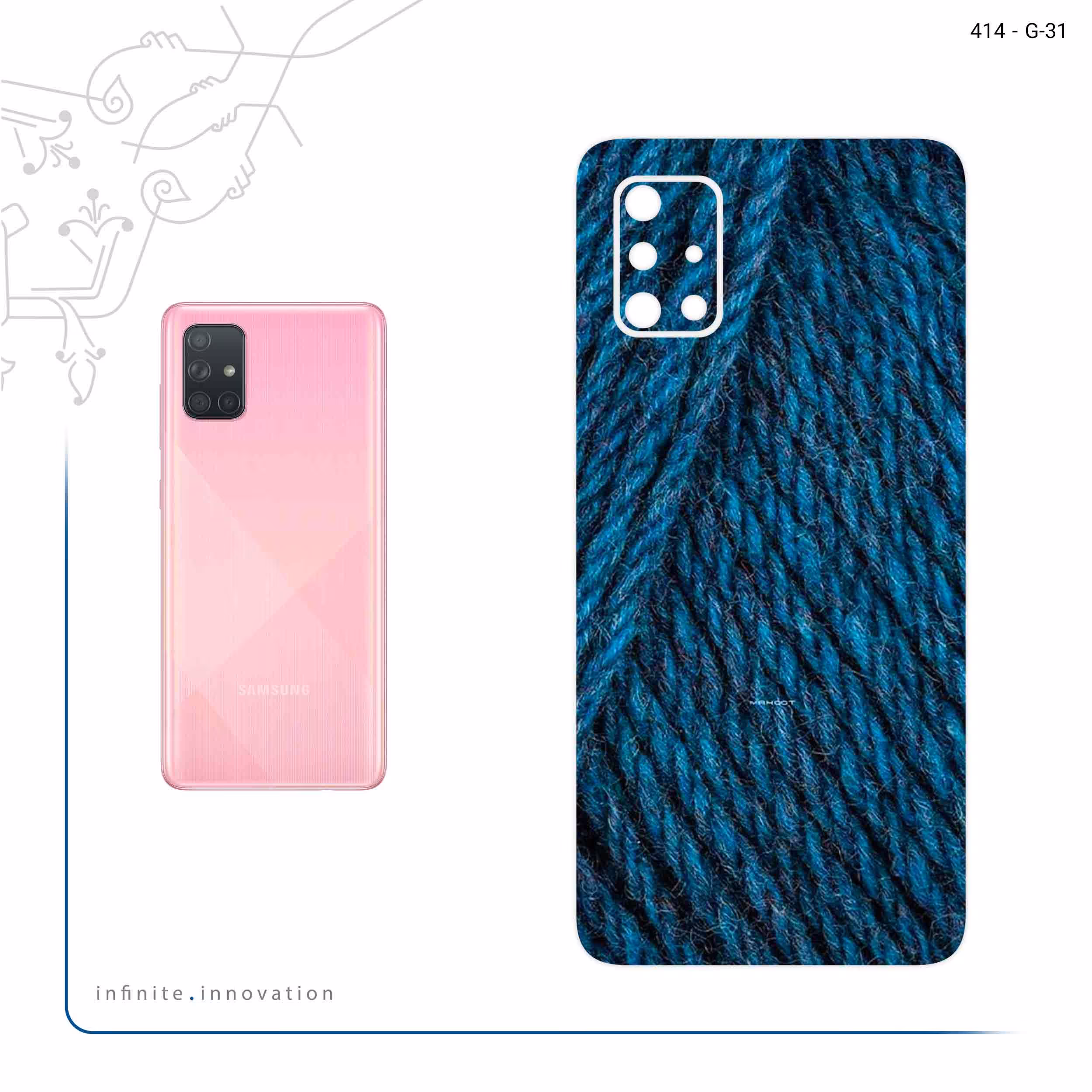 برچسب پوششی ماهوت مدل Fabric Texture 1 مناسب برای گوشی موبایل سامسونگ Galaxy A71