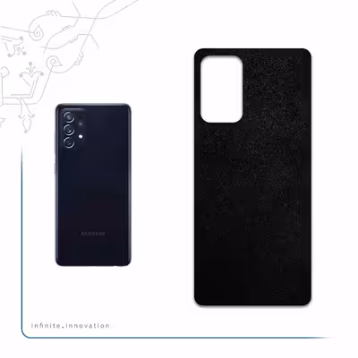 برچسب پوششی ماهوت مدل Black-Chamois-Leather مناسب برای گوشی موبایل سامسونگ Galaxy A72