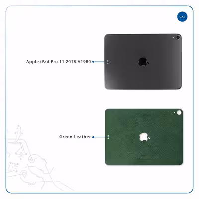 برچسب پوششی ماهوت مدل Green-Leather مناسب برای تبلت اپل iPad Pro 11 2018 A1980