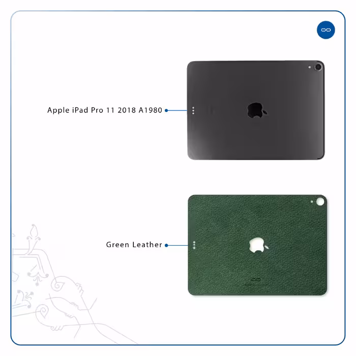 برچسب پوششی ماهوت مدل Green-Leather مناسب برای تبلت اپل iPad Pro 11 2018 A1980