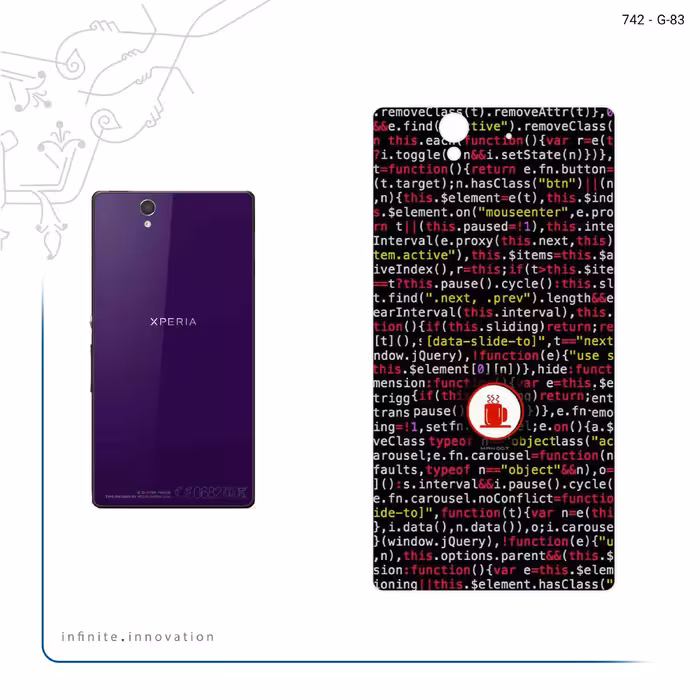 برچسب پوششی ماهوت مدل Programming 1 مناسب برای گوشی موبایل سونی Xperia Z