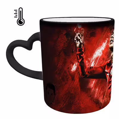 ماگ حرارتی مدل دسته قلبی طرح رونالدو کد 246