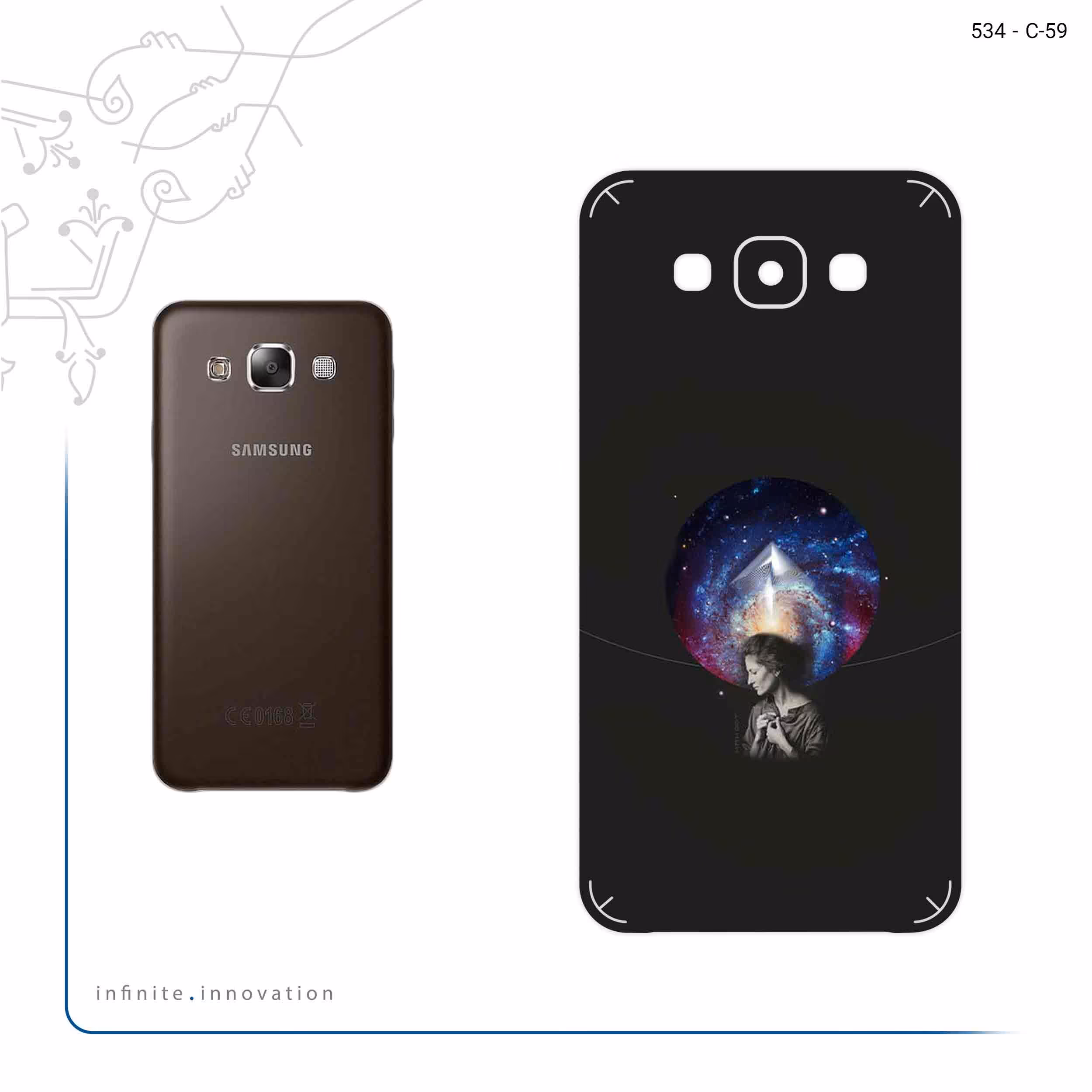 برچسب پوششی ماهوت مدل Collage of surreal Portrait of Women 3 مناسب برای گوشی موبایل سامسونگ Galaxy E7