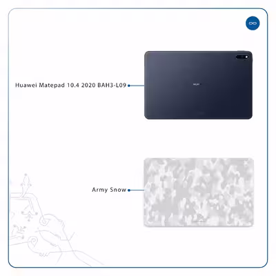 برچسب پوششی ماهوت مدل Army-Snow مناسب برای تبلت هوآوی Matepad 10.4 2020 BAH3-L09