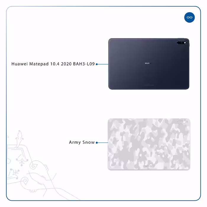 برچسب پوششی ماهوت مدل Army-Snow مناسب برای تبلت هوآوی Matepad 10.4 2020 BAH3-L09