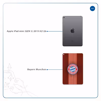 برچسب پوششی ماهوت مدل Bayern-Munchen مناسب برای تبلت اپل iPad mini (GEN 5) 2019 A2126