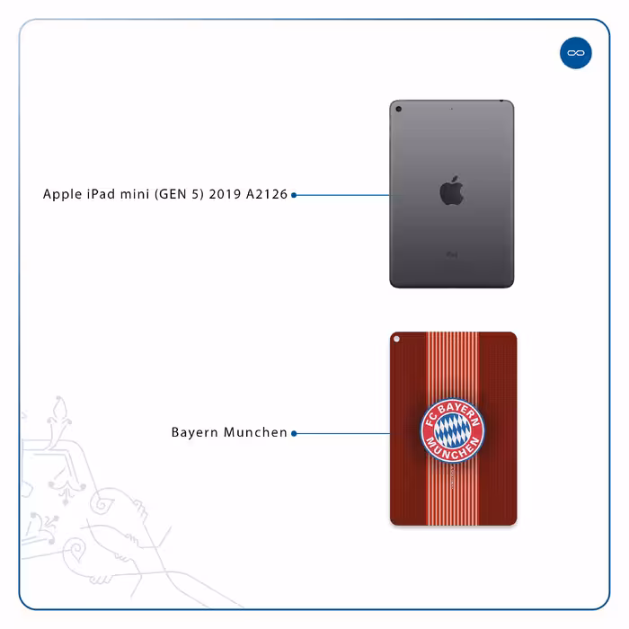برچسب پوششی ماهوت مدل Bayern-Munchen مناسب برای تبلت اپل iPad mini (GEN 5) 2019 A2126