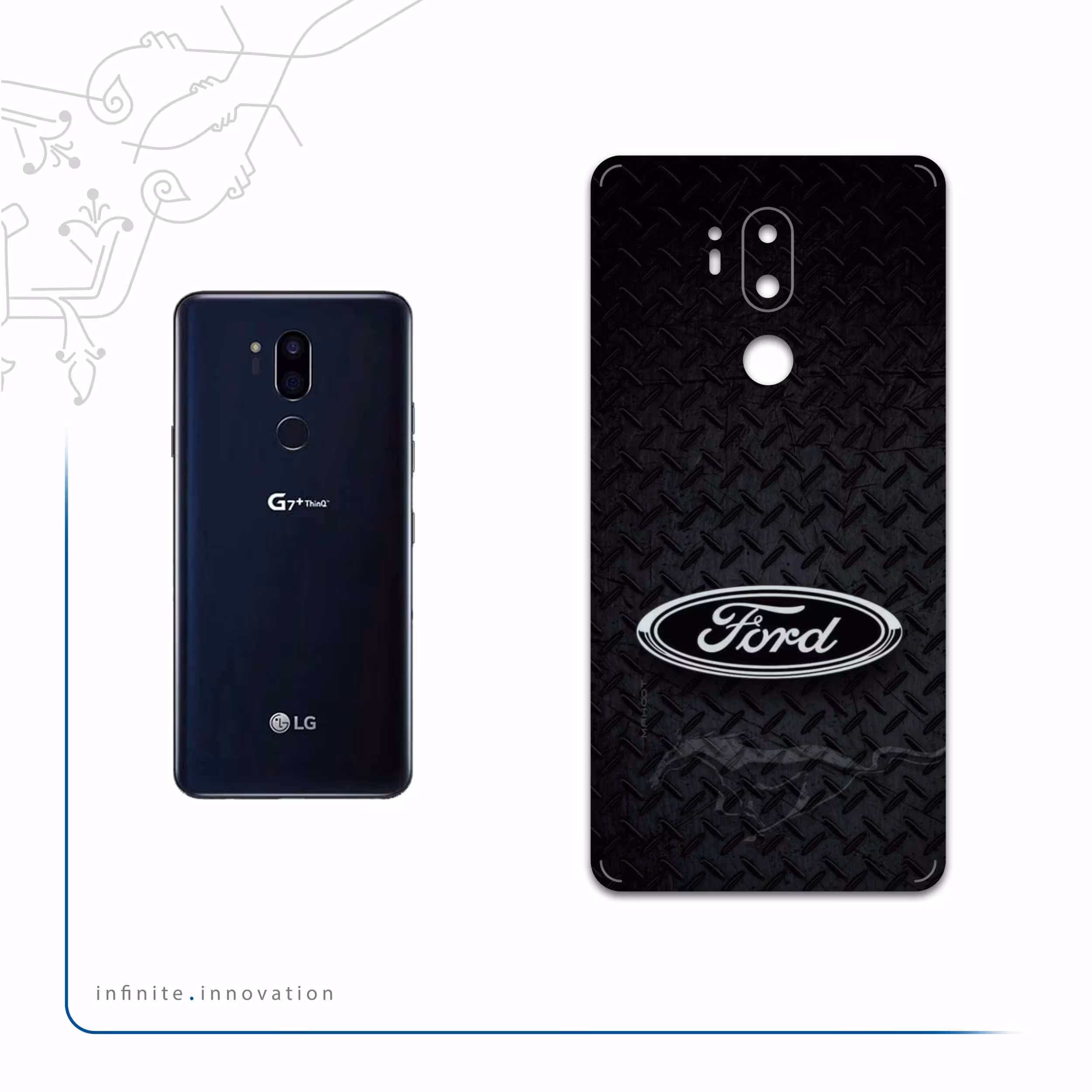 برچسب پوششی ماهوت مدل Ford-Motor مناسب برای گوشی موبایل ال جی G7 PLUS THINQ