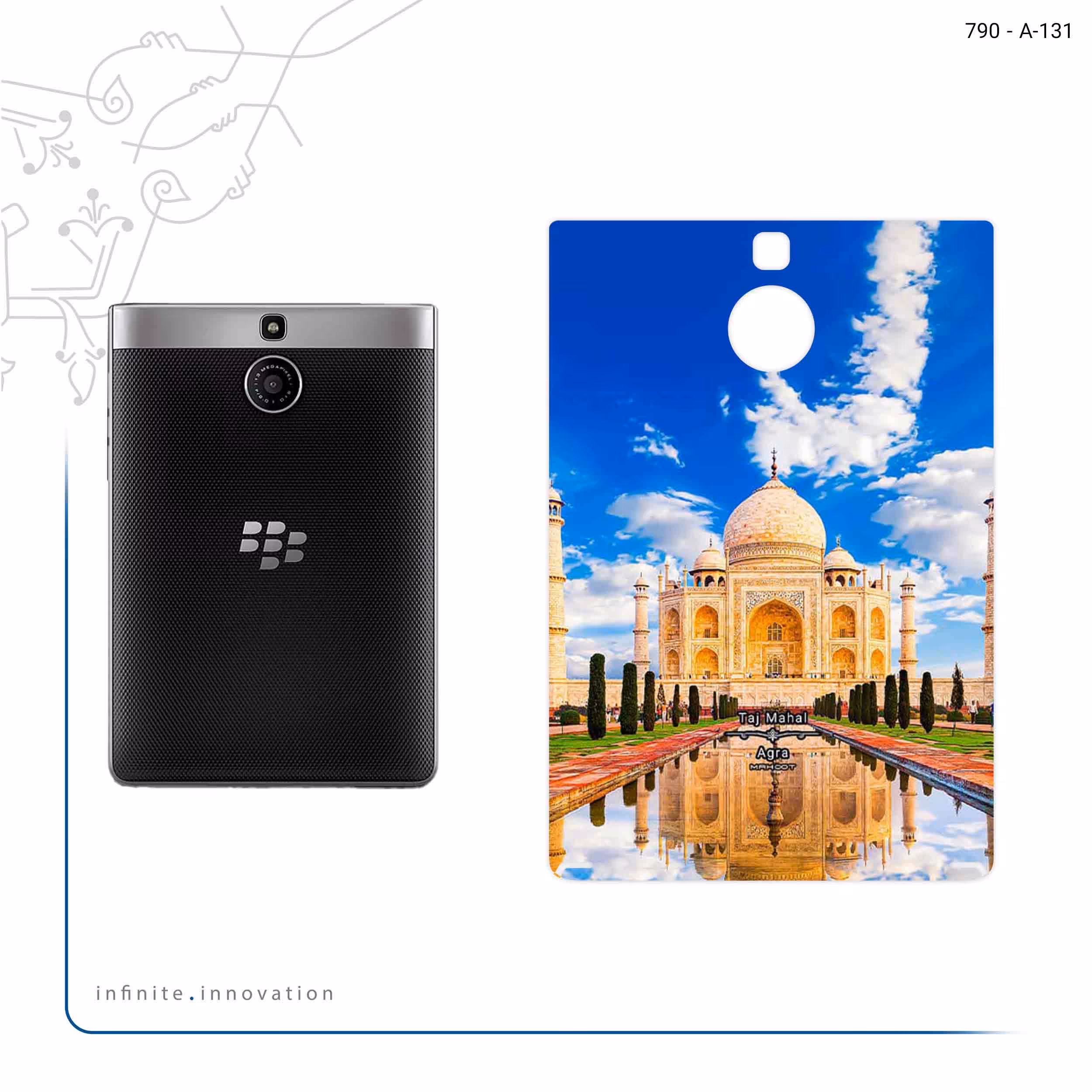 برچسب پوششی ماهوت مدل The Taj Mahal مناسب برای گوشی موبایل بلک بری Passport Silver Edition