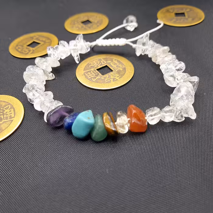 دستبند  هفت سنگ رز کریستالی چیپسی کد310225