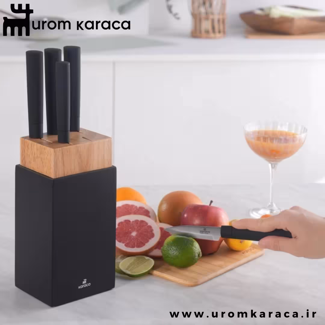 سرویس چاقو 6 پارچه کاراجا Viego مشکی