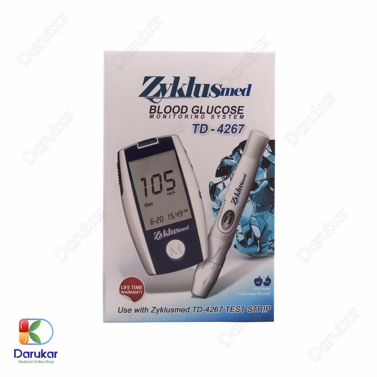 دستگاه تست قند خون زیکلاس مد مدل TD 4267