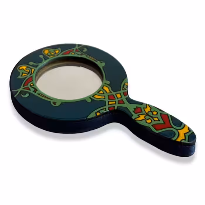 آینه چوبی دسته دار کد MH2008