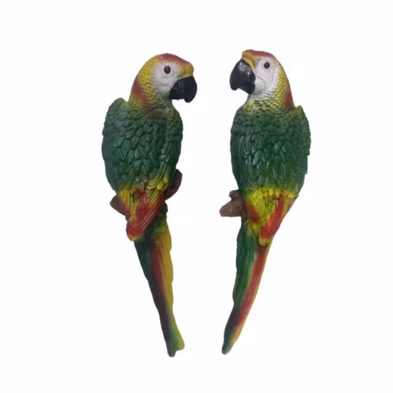 مجسمه مدل طوطی دیواری مجموعه 2 عددی