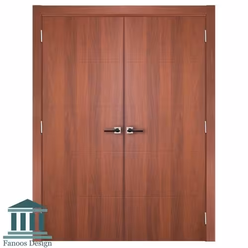 درب اتاق دولنگه MDF با رویه پی وی سی کد 1319