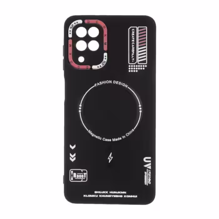 قاب Fashion Design طرح مگ سیف RT مدل Samsung Galaxy A12 / M12 / F12 – مشکی-کد5389
