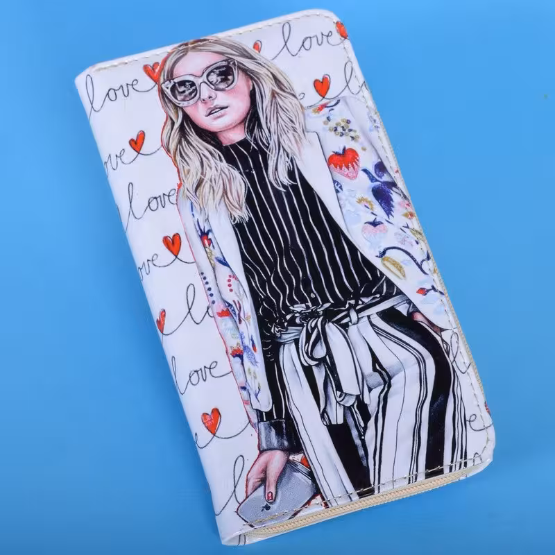 کیف پول دخترانه  کد 7606 چند رنگ 