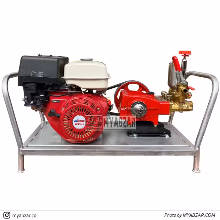 سمپاش مرکزی 13 اسب هوندا طرح و پمپ 80 بار دیاموند