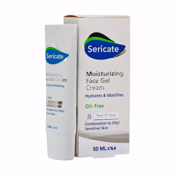 ژل کرم مرطوب کننده صورت پوست مختلط و چرب سری کیت 50 میلی لیتر Sericate Moisturizing Face Gel Cream 50 Ml