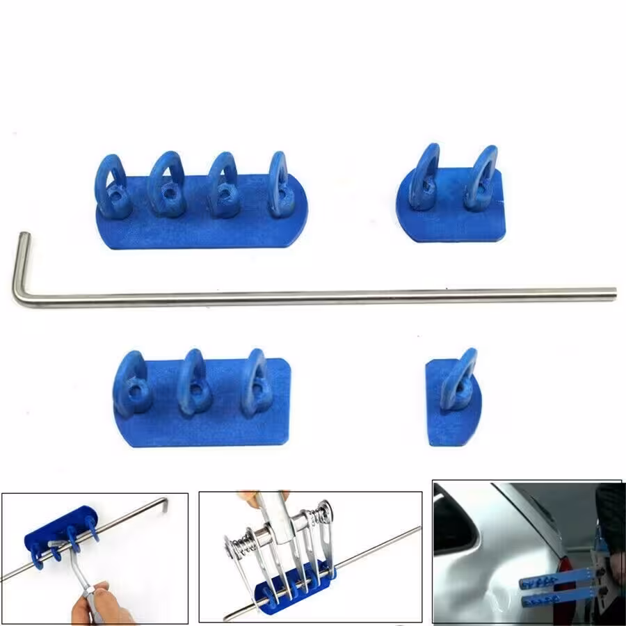 چسبونک قطاری پیچی چهار پارچه قابل تنظیم صافکاری بی رنگ همراه با میله