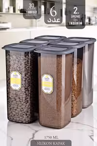 ست ظروف نگهداری حبوبات 6 عددی Kitchen Life کد MCH08779