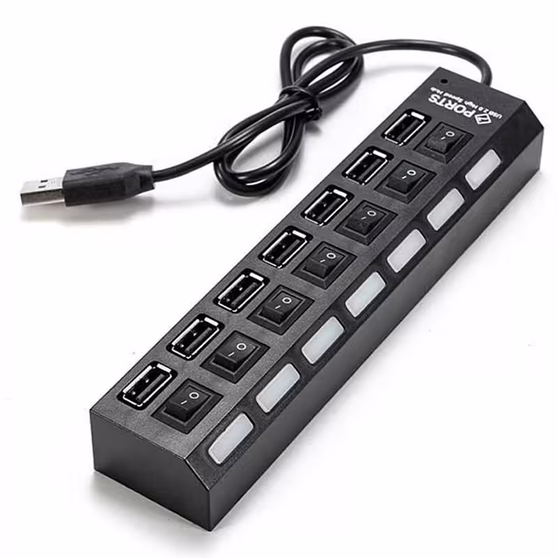 هاب کلید دار ROHS 7Port USB20