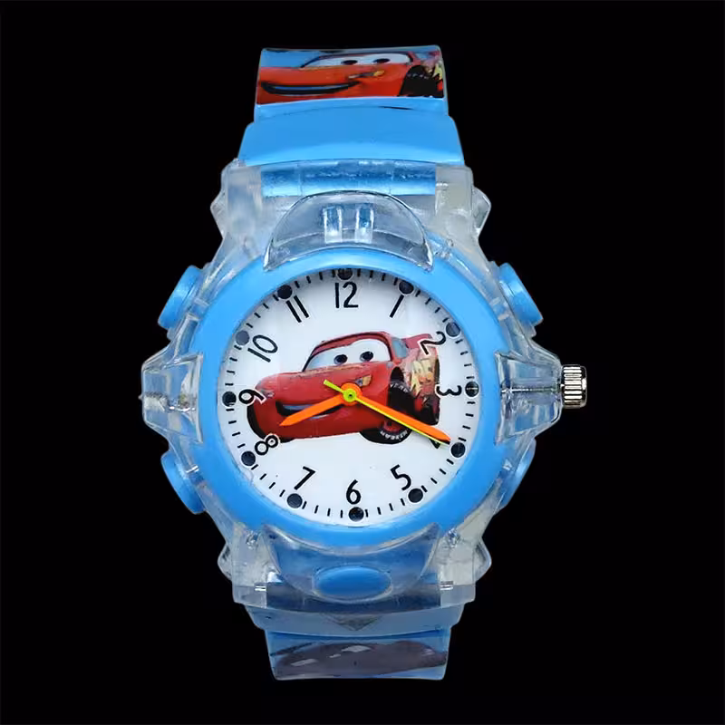 ساعت مچی عقربه‌ای کوارتز بچگانه مدل ماشین مک کویین موزیکال چراغ دار کد MC-1