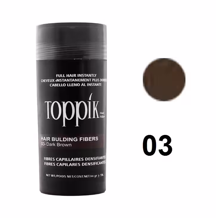 پودر پرپشت کننده مو تاپیک قهوه ای تیره شماره 50gr 03