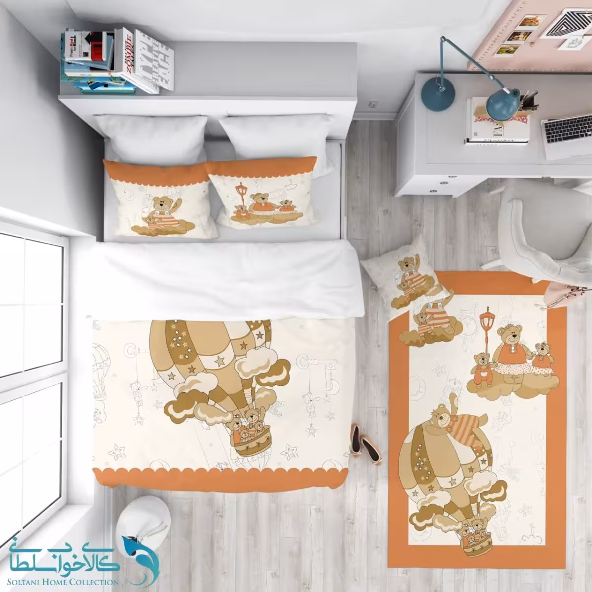 روتختی طرح خرس مهربون سایز یکنفره کد A900